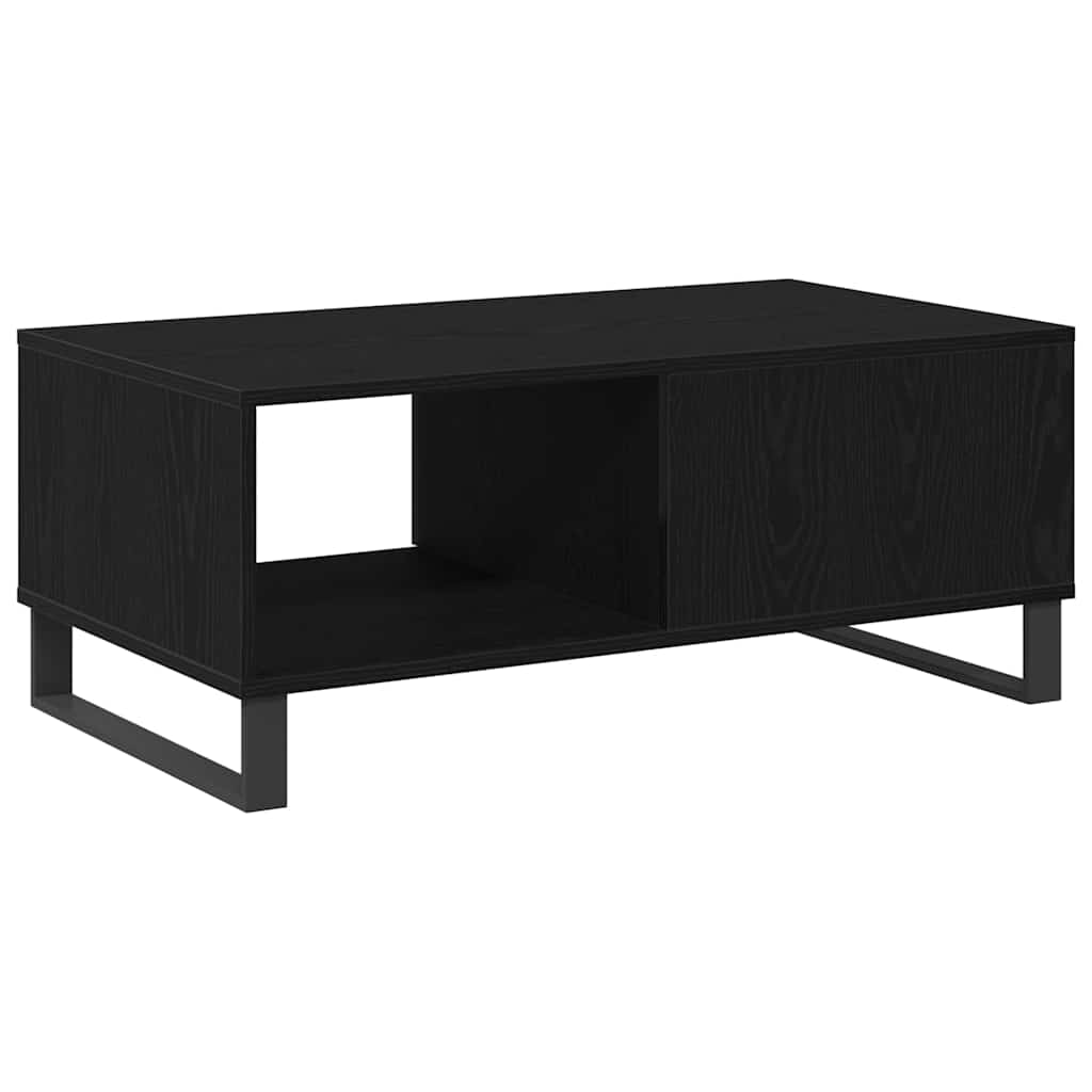 Kaffebord med skuff Svart Eik 90 x 50 x 36,5 cm Konstruert tre