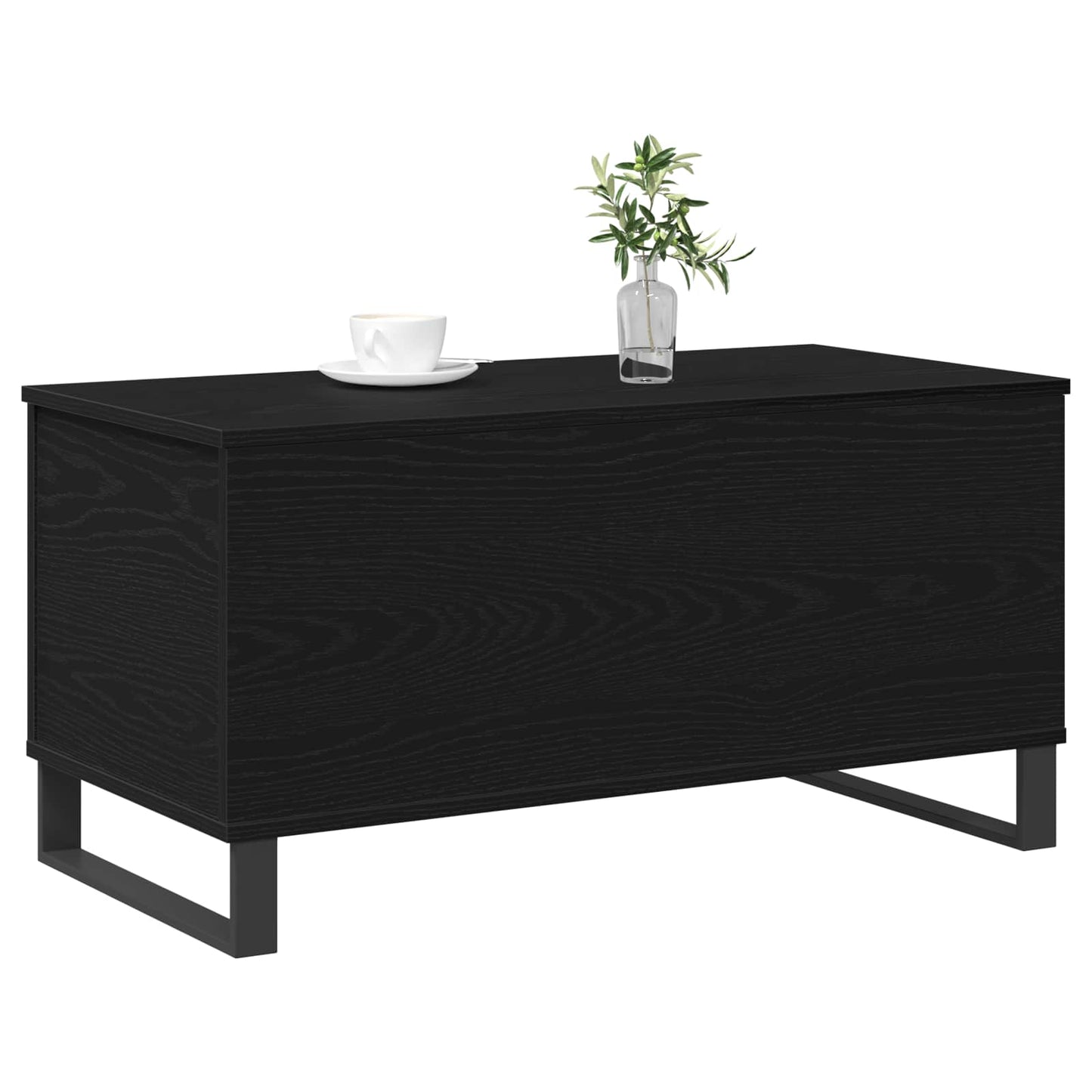 Kaffebord Svart Eik 90 x 44,5 x 45 cm Konstruert tre
