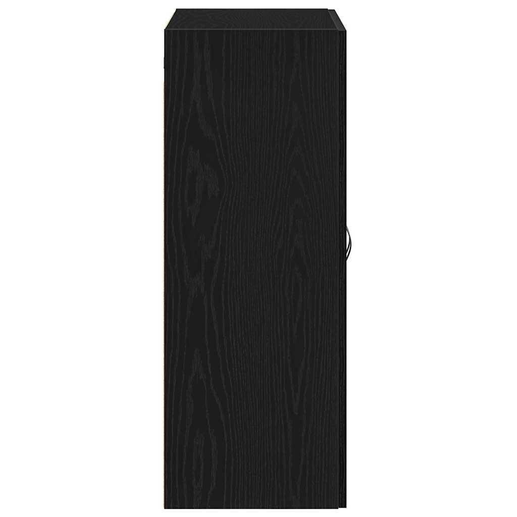 Vegghengt skap Svart Eik 69,5 x 34 x 180 cm Konstruert tre