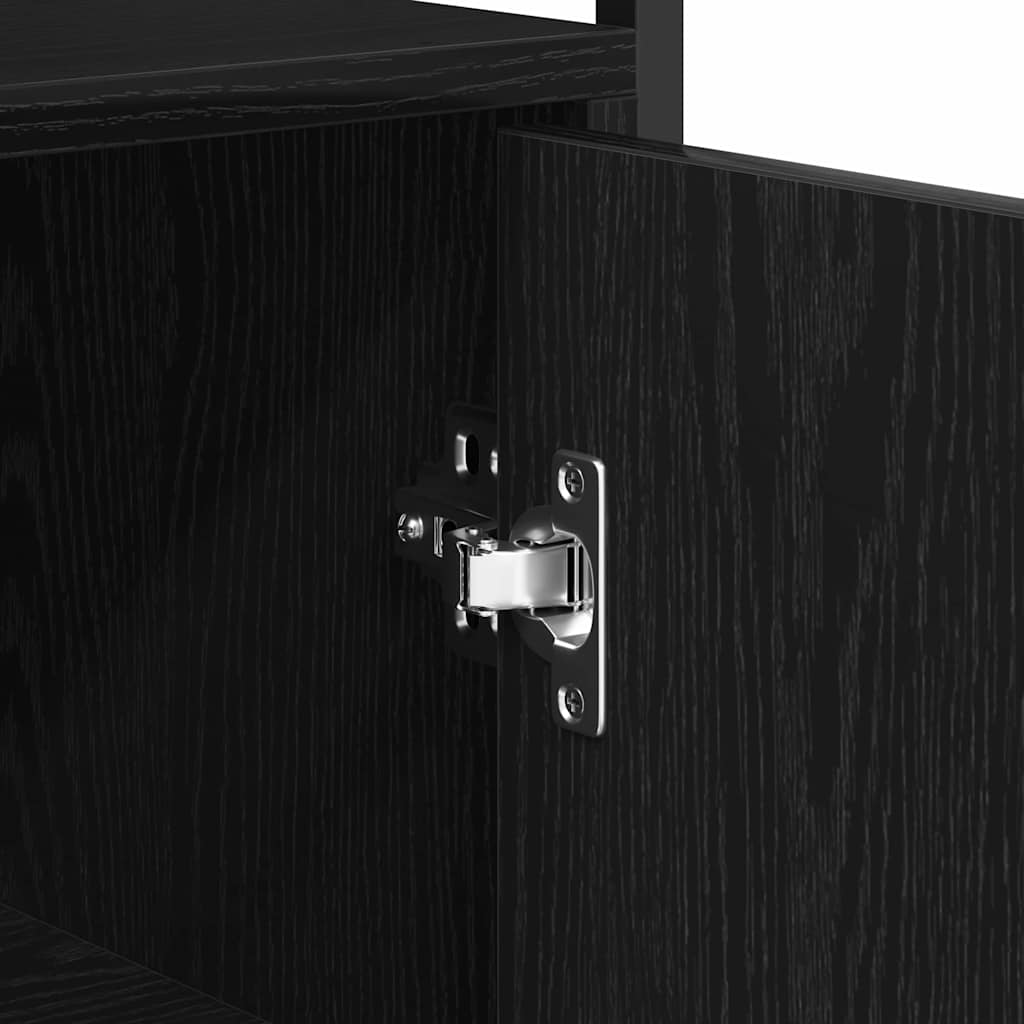 Serviesskap Svart Eik 70 x 30 x 80 cm Konstruert tre