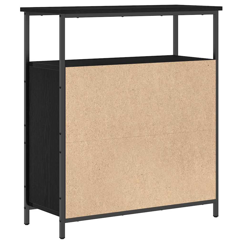Serviesskap Svart Eik 70 x 30 x 80 cm Konstruert tre