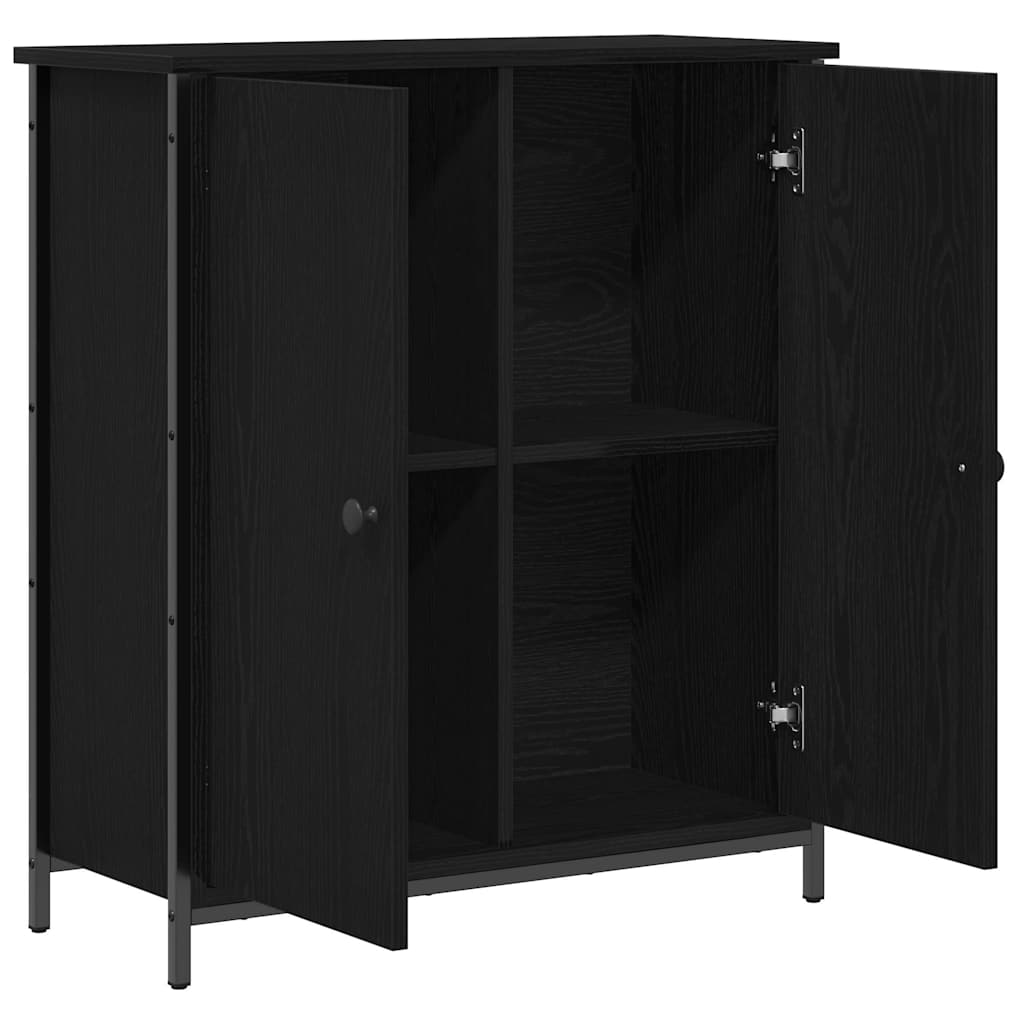 Serviesskap Svart Eik 70 x 30 x 80 cm Konstruert tre