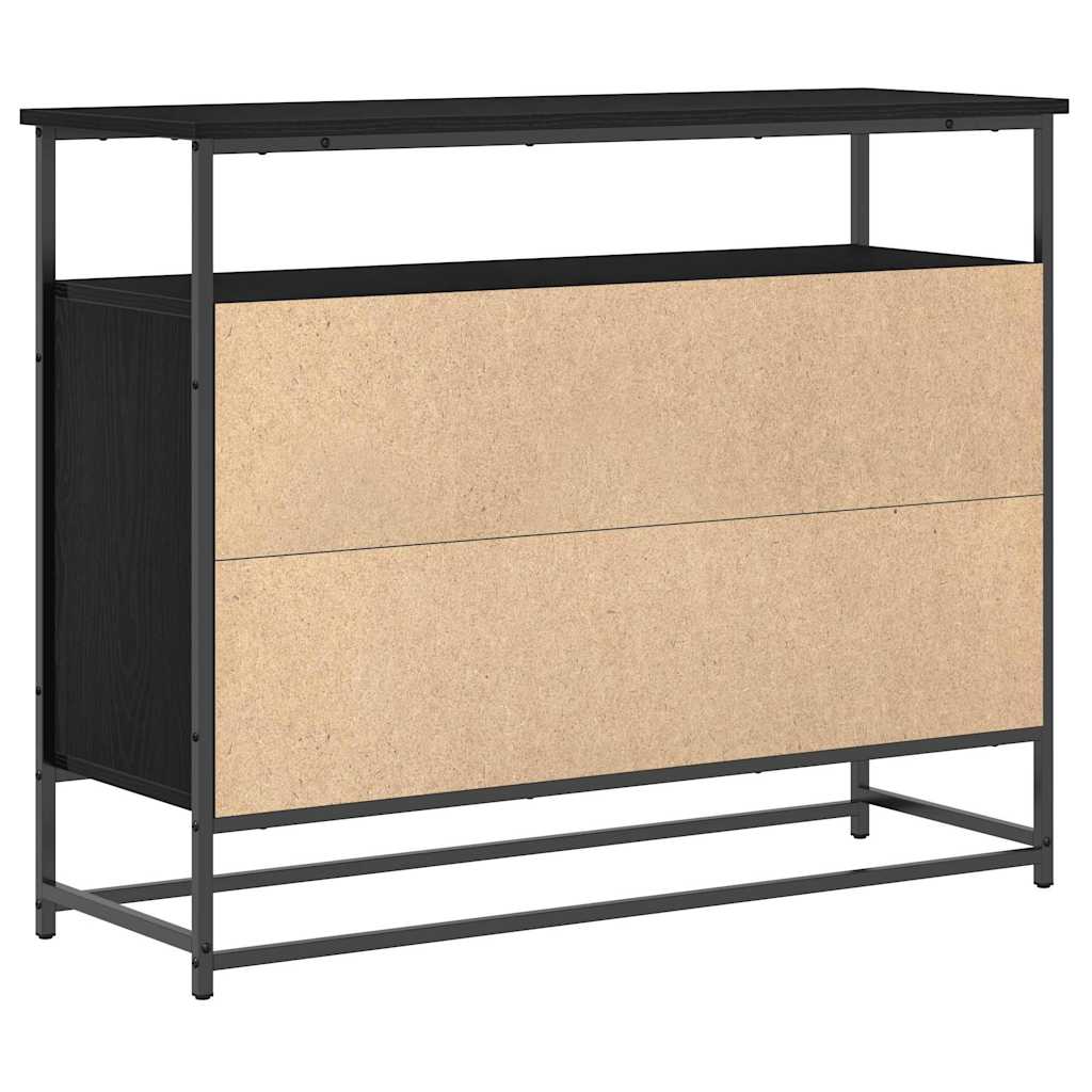 Serviesskap Svart Eik 100 x 35 x 80 cm Konstruert tre