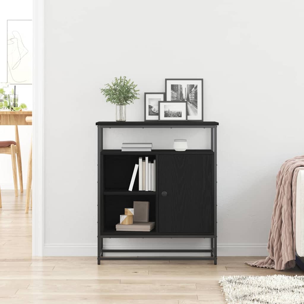 Serviesskap Svart Eik 69 x 35 x 80 cm Konstruert tre