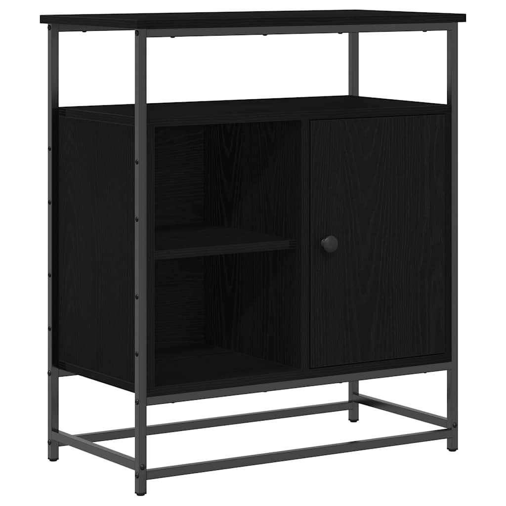 Serviesskap Svart Eik 69 x 35 x 80 cm Konstruert tre