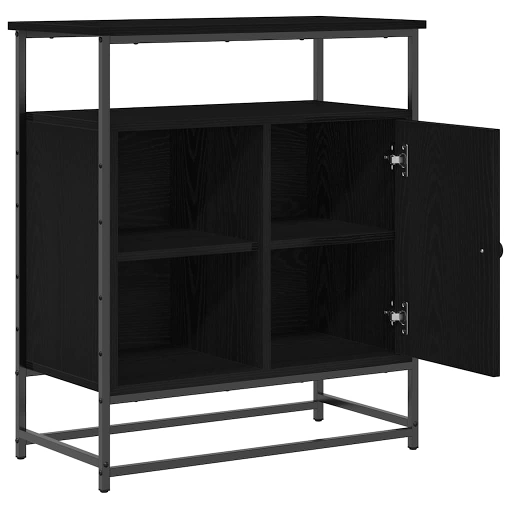 Serviesskap Svart Eik 69 x 35 x 80 cm Konstruert tre