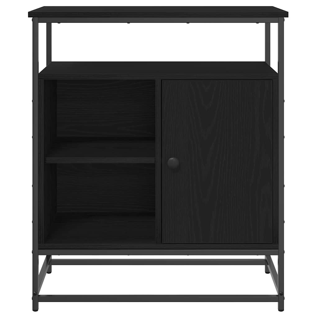 Serviesskap Svart Eik 69 x 35 x 80 cm Konstruert tre