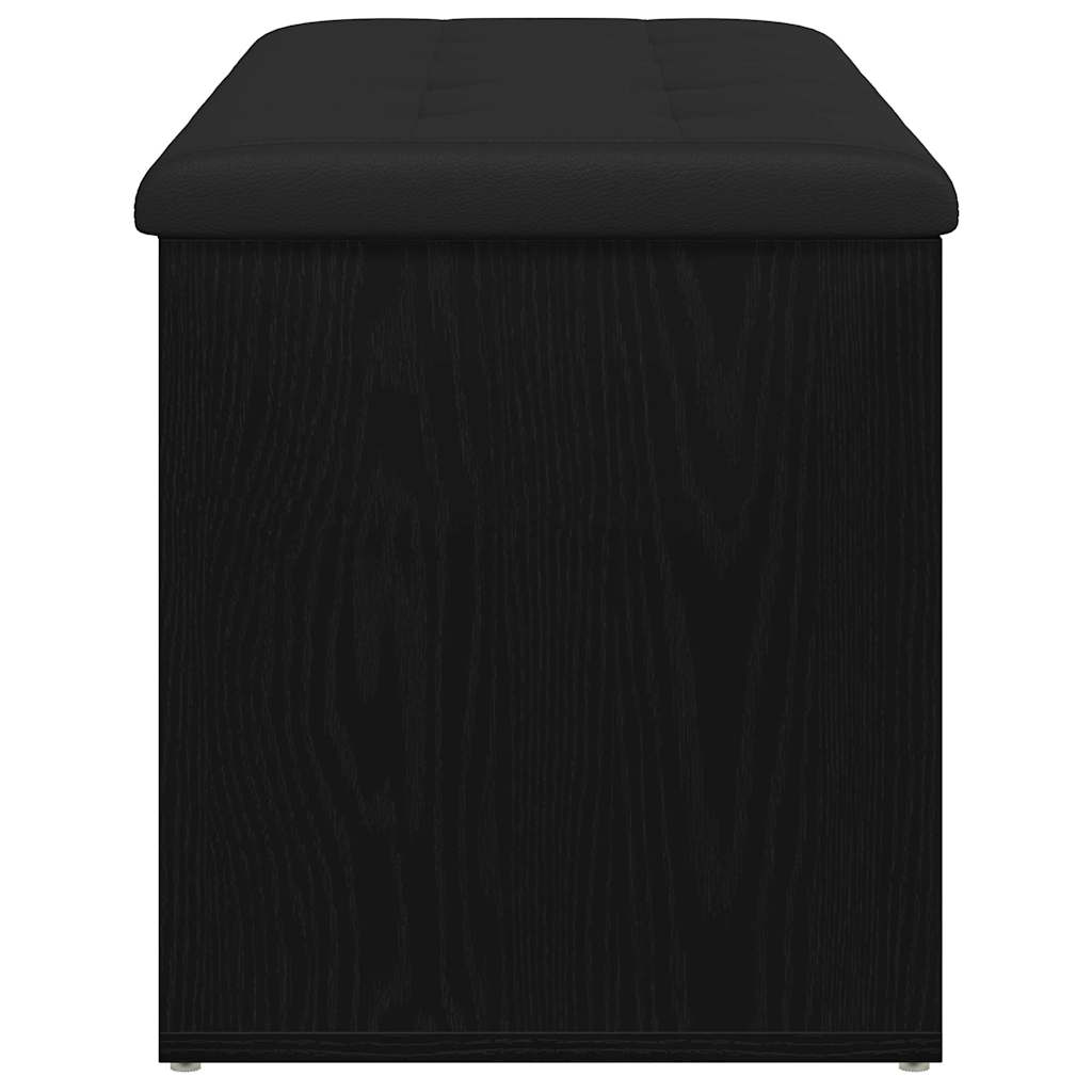 Oppbevaringsbenk Svart eik 102 x 42 x 45 cm Konstruert tre