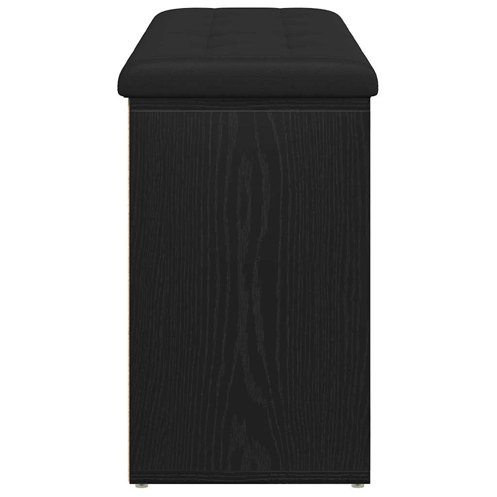 Oppbevaringsbenk Svart Eik 102 x 32 x 50 cm Konstruert tre