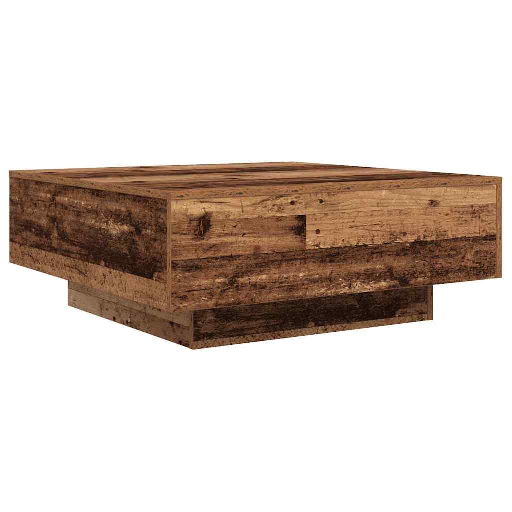 Gammel treverk og blå 80 x 80 x 31 cm Konstruert tre