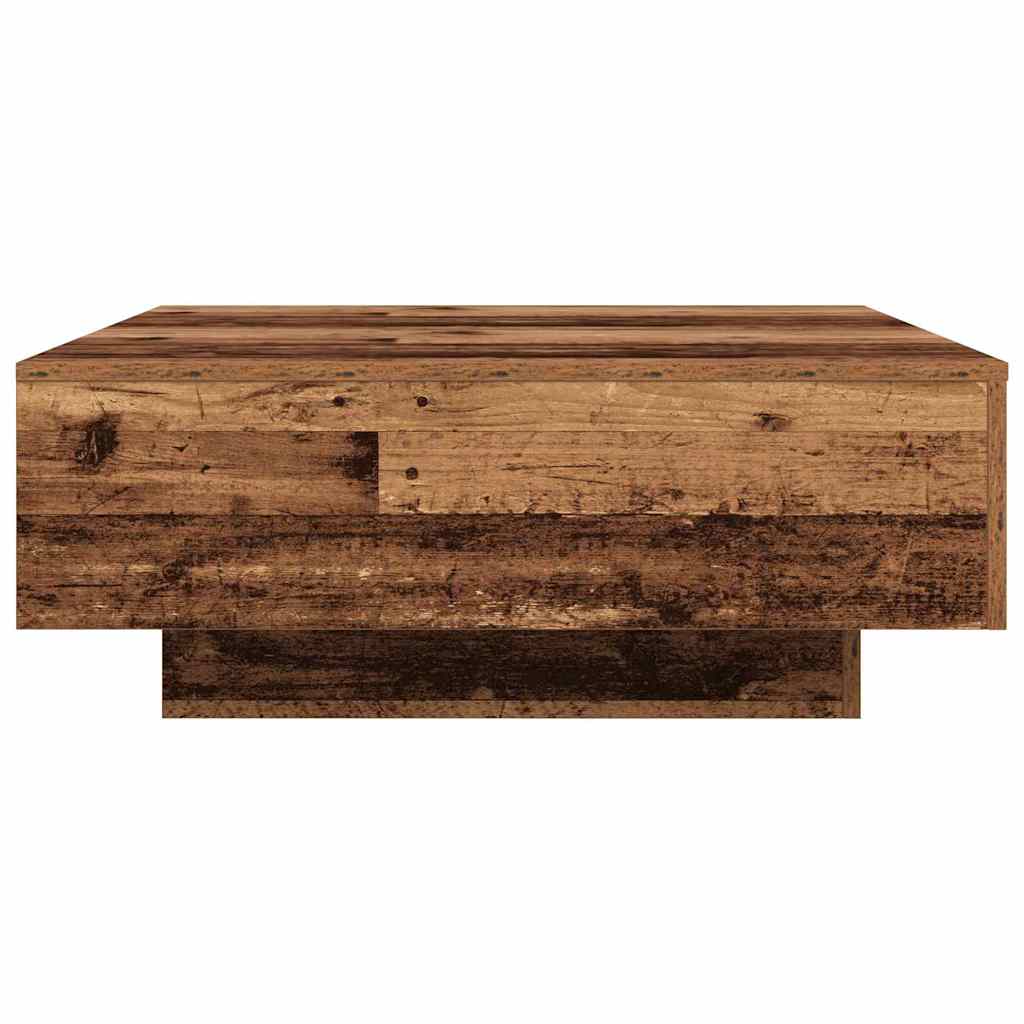 Gammel treverk og blå 80 x 80 x 31 cm Konstruert tre