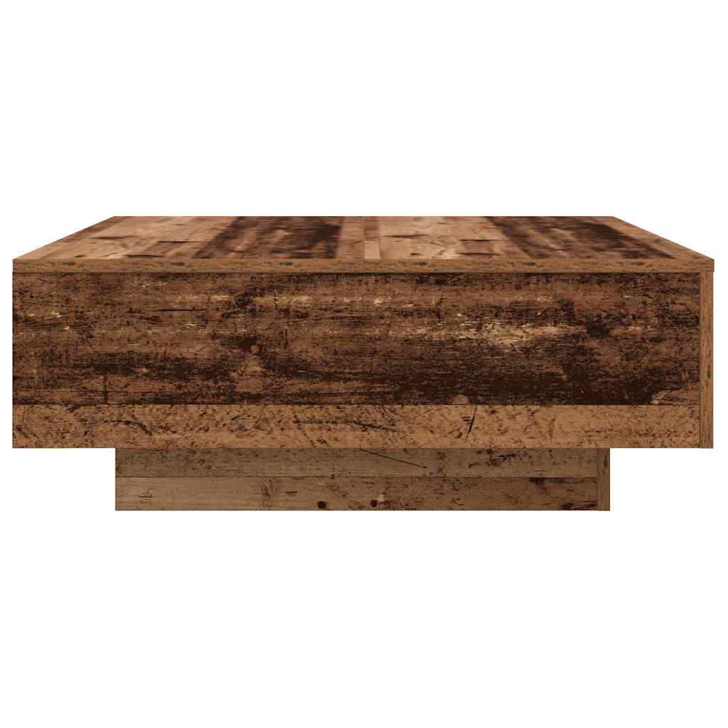 Gammel treverk og blå 80 x 80 x 31 cm Konstruert tre