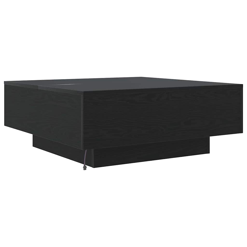 Kaffebord Svart Eik 80 x 80 x 31 cm Konstruert tre