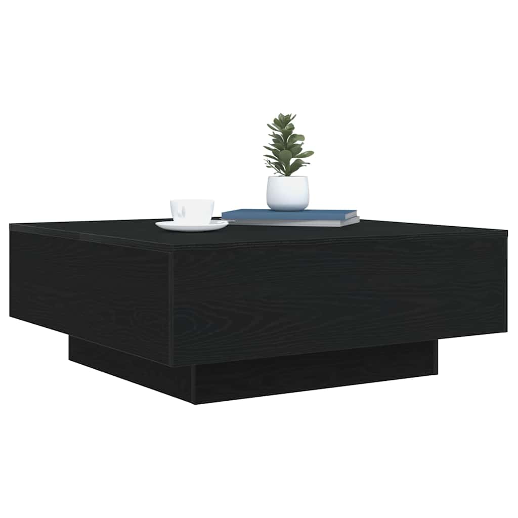 Kaffebord Svart Eik 80 x 80 x 31 cm Konstruert tre