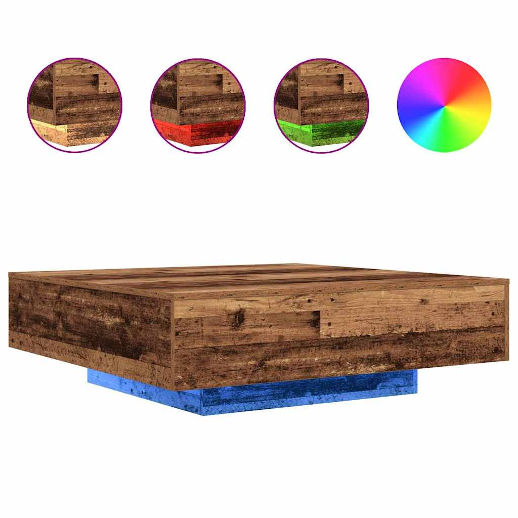 Kaffebord Gammelt tre 100 x 100 x 31 cm Konstruert tre