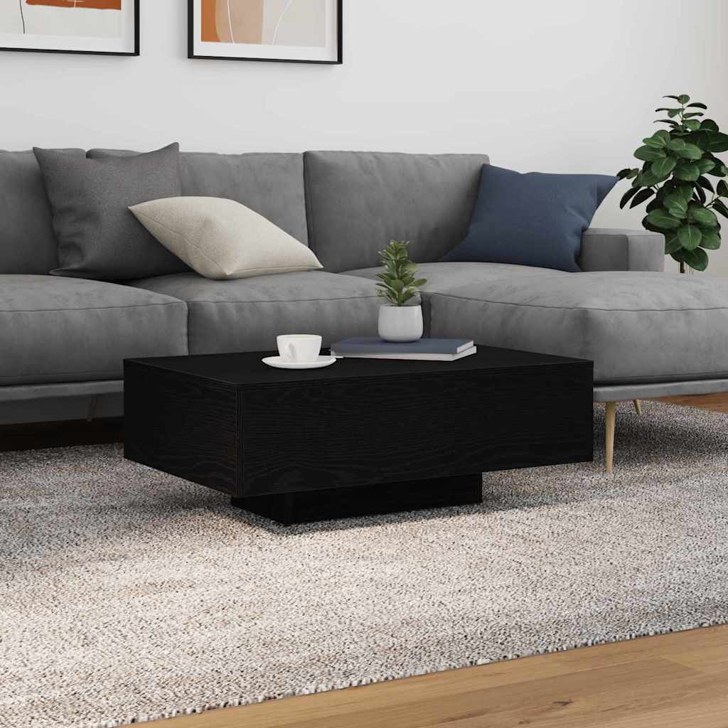 Kaffebord Svart Eik 85 x 55 x 31 cm Konstruert tre