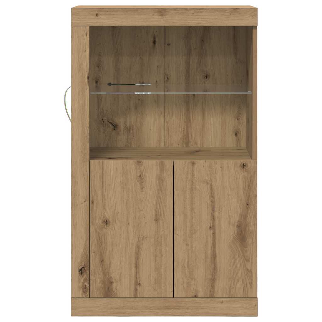 LED sideboard Artisan Eik 60,5 x 37 x 100 cm Konstruert tre