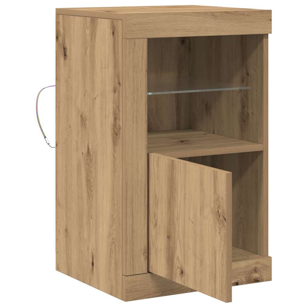 LED sideboard Artisan Eik 41 x 37 x 67 cm Konstruert tre