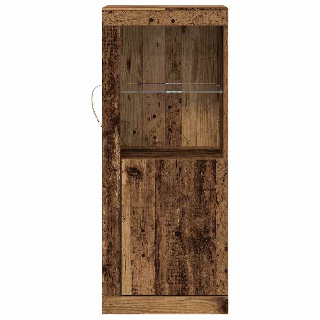 LED sideboard Brun 41 x 37 x 100 cm Konstruert tre