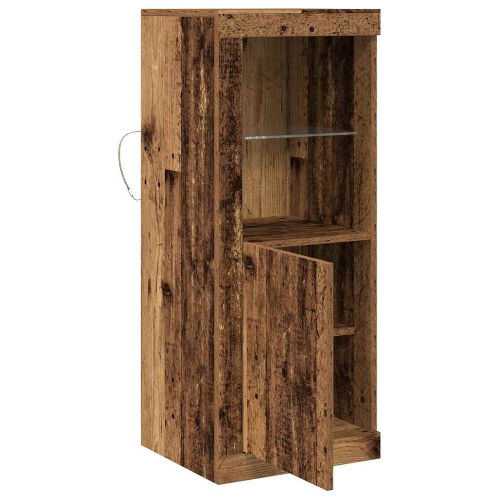 LED sideboard Brun 41 x 37 x 100 cm Konstruert tre
