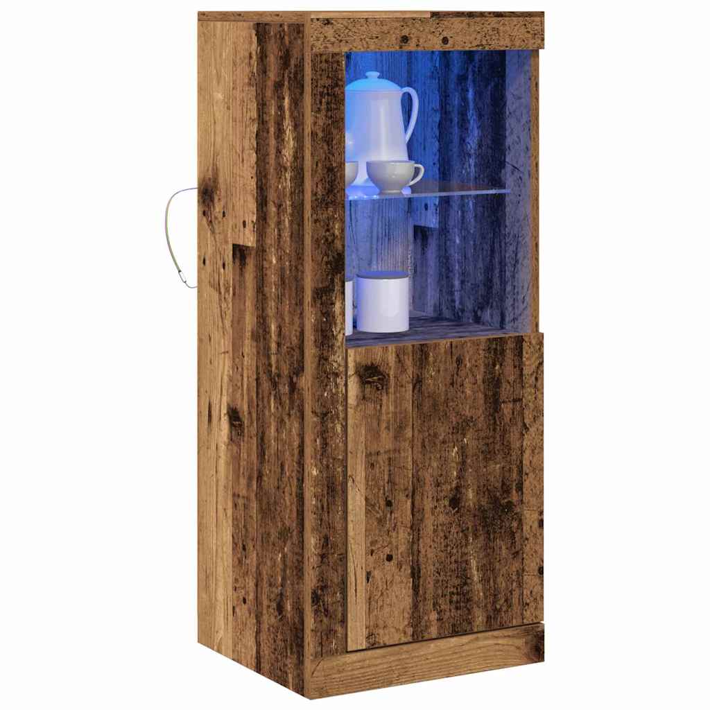 LED sideboard Brun 41 x 37 x 100 cm Konstruert tre