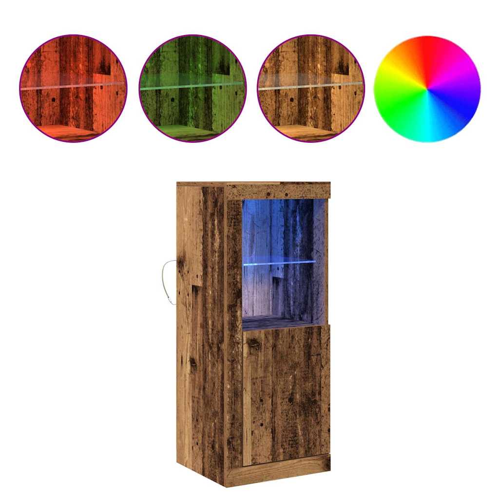 LED sideboard Brun 41 x 37 x 100 cm Konstruert tre