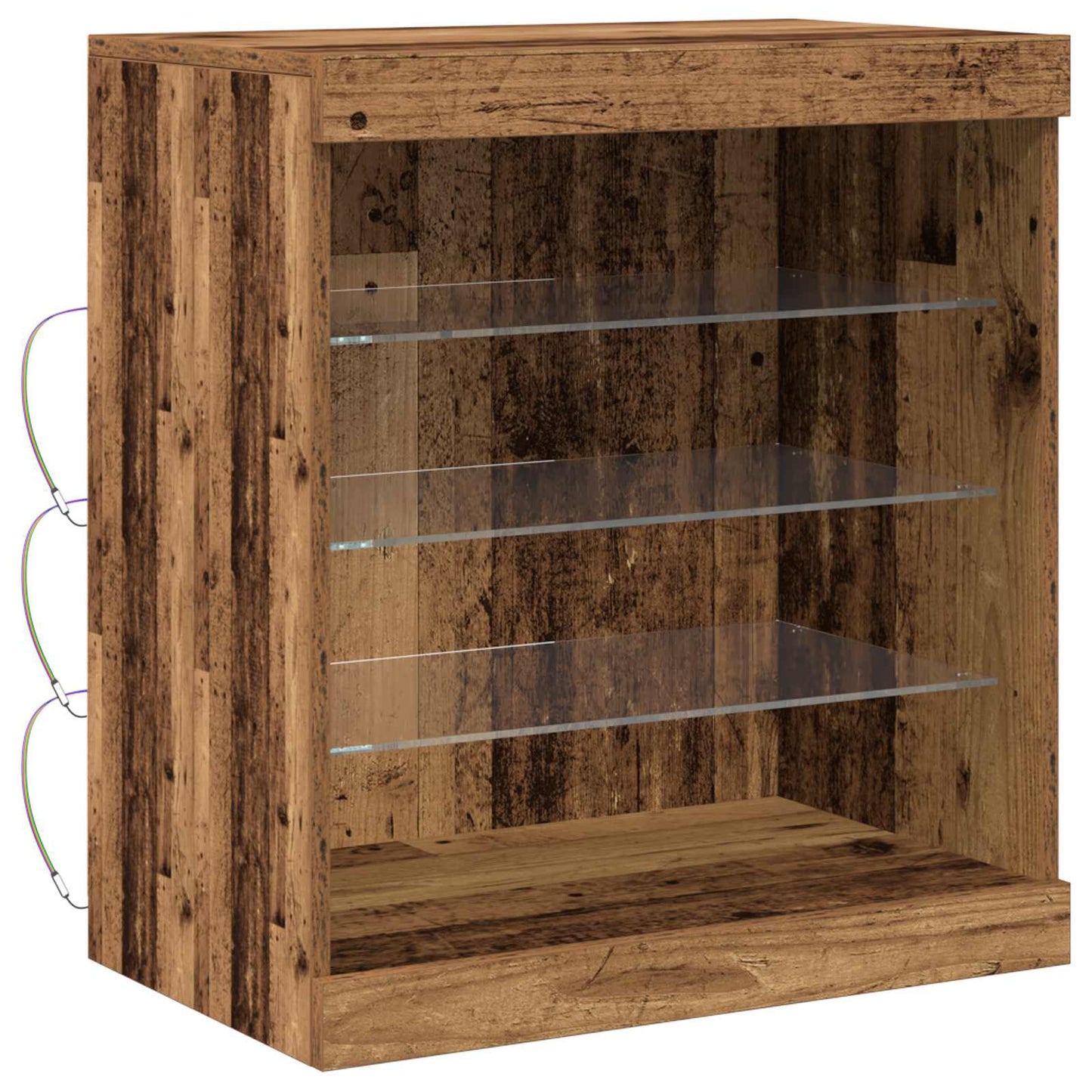 LED sideboard Gammelt tre 60,5 x 37 x 67 cm Konstruert tre