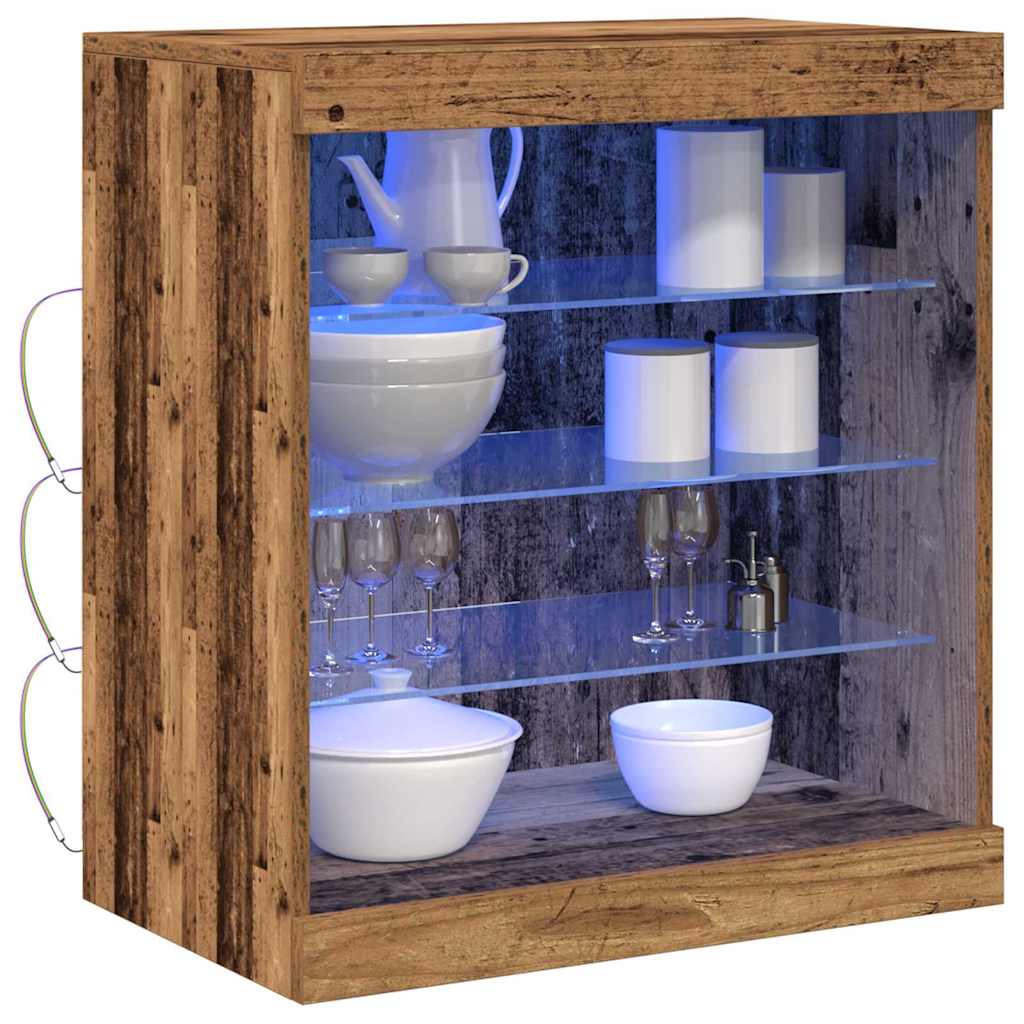 LED sideboard Gammelt tre 60,5 x 37 x 67 cm Konstruert tre