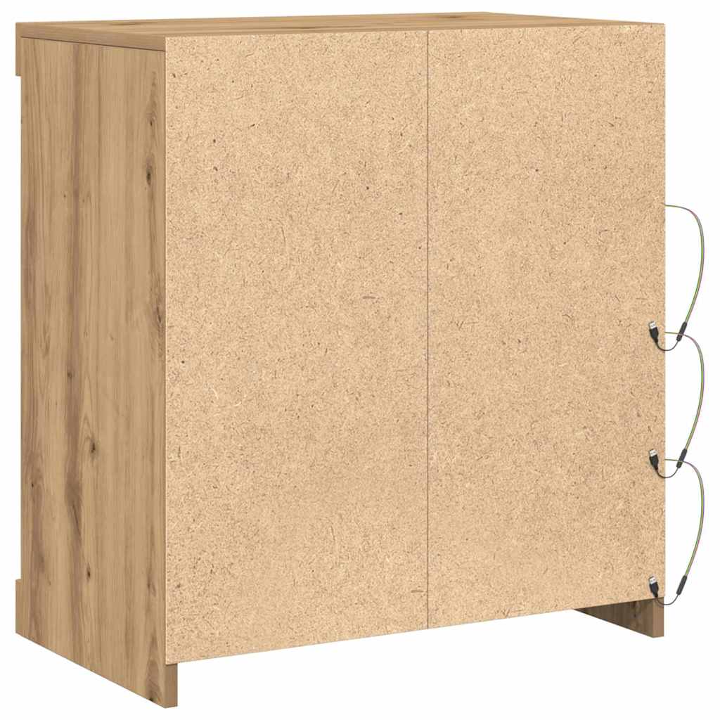 LED sideboard Artisan Eik 60,5 x 37 x 67 cm Konstruert tre