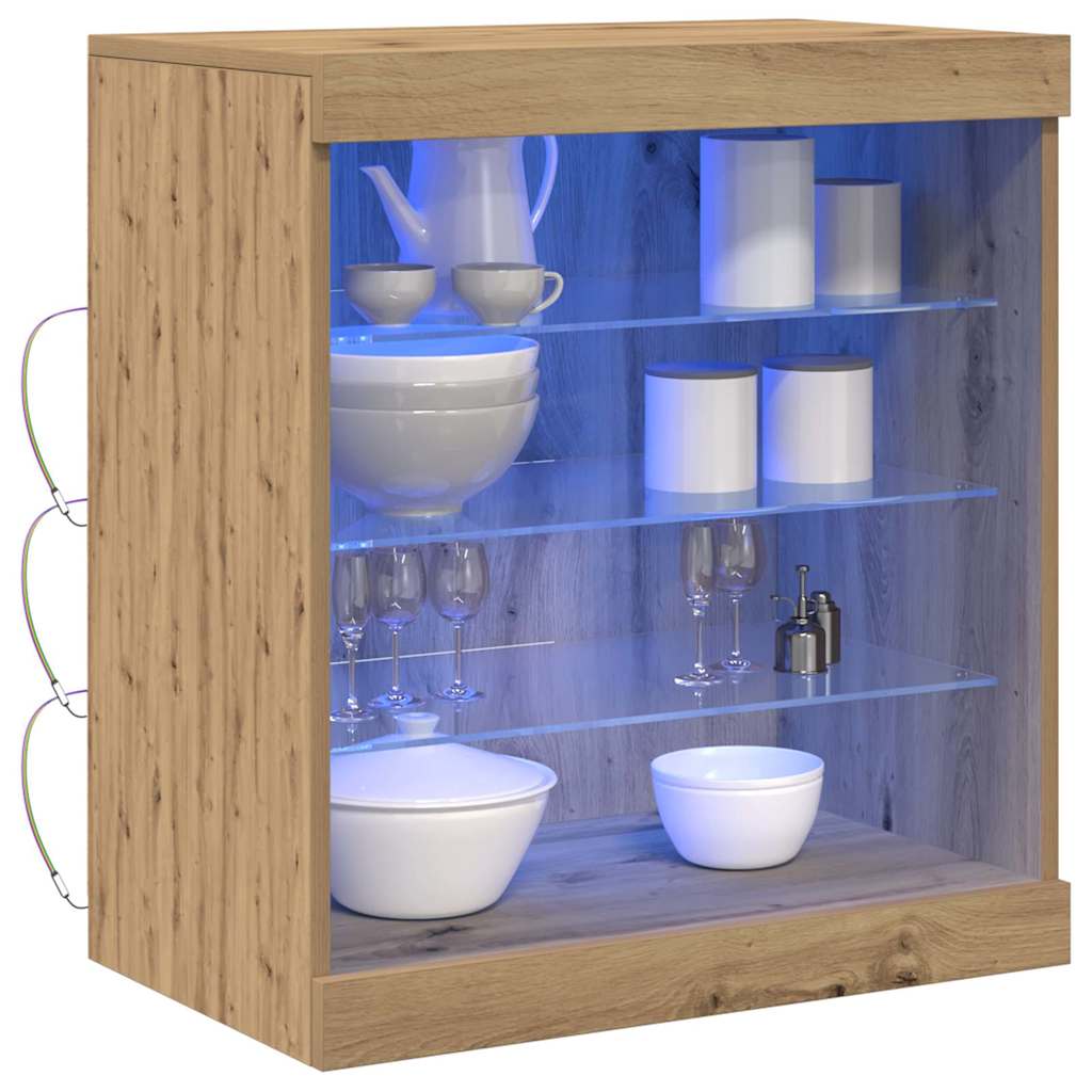 LED sideboard Artisan Eik 60,5 x 37 x 67 cm Konstruert tre