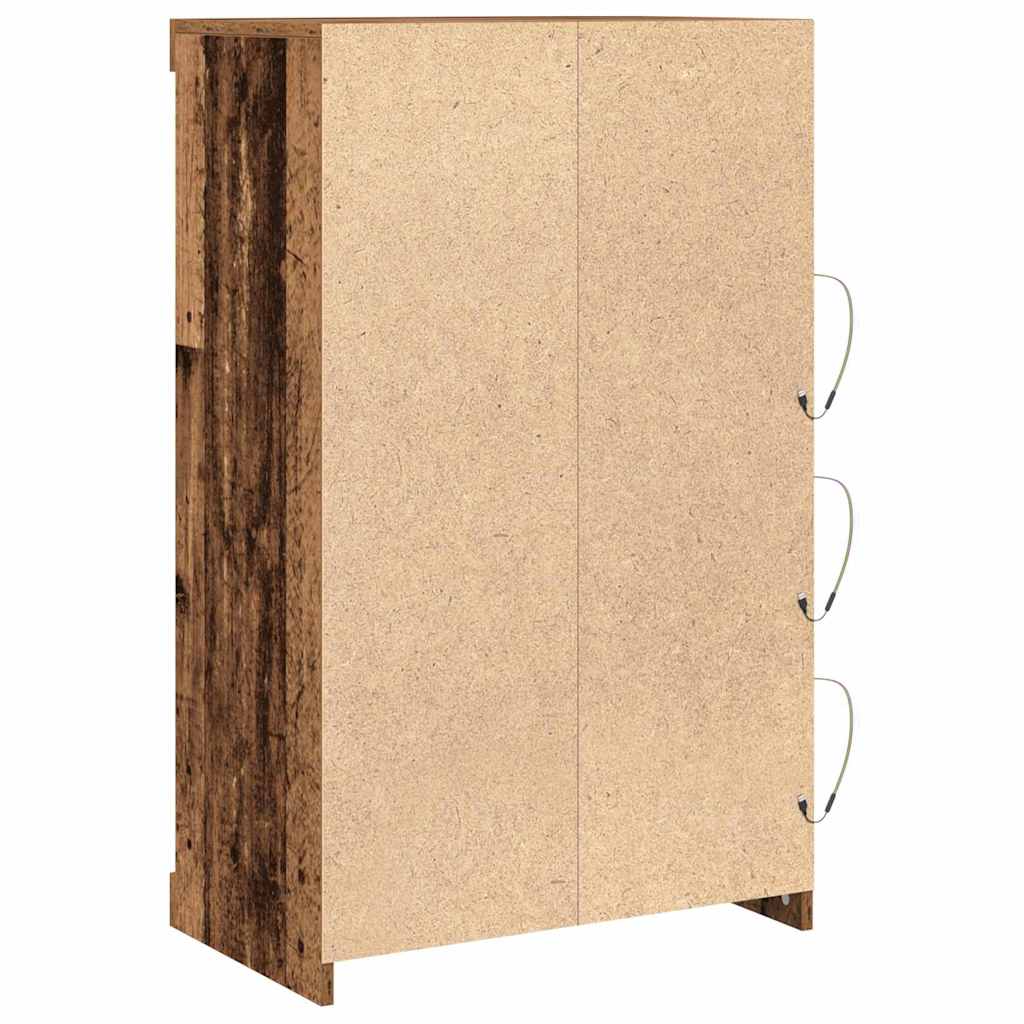 LED sideboard Gammelt tre 60,5 x 37 x 100 cm Konstruert tre