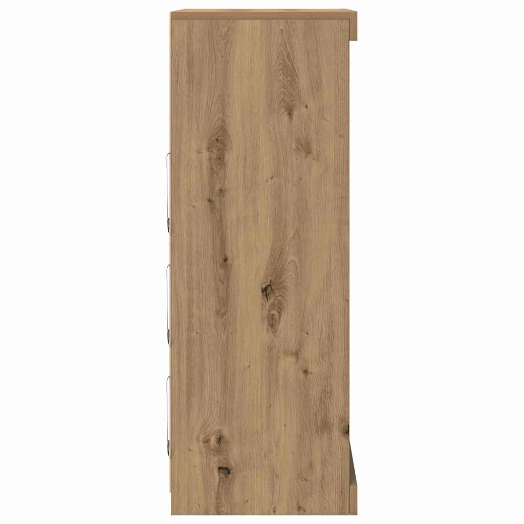 LED sideboard Artisan Eik 60,5 x 37 x 100 cm Konstruert tre