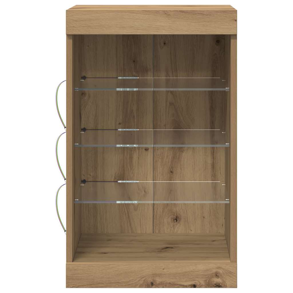 LED sideboard Artisan Eik 41 x 37 x 67 cm Konstruert tre