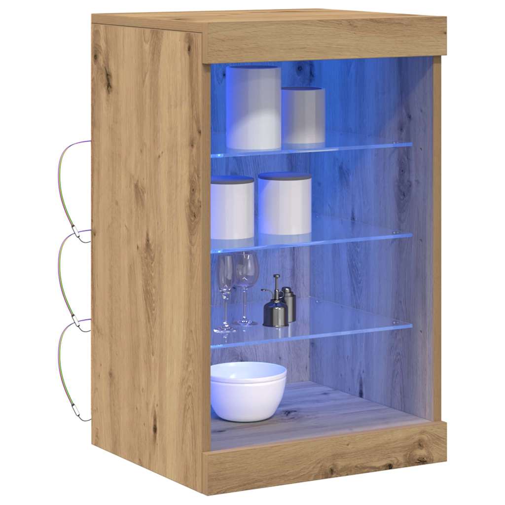 LED sideboard Artisan Eik 41 x 37 x 67 cm Konstruert tre