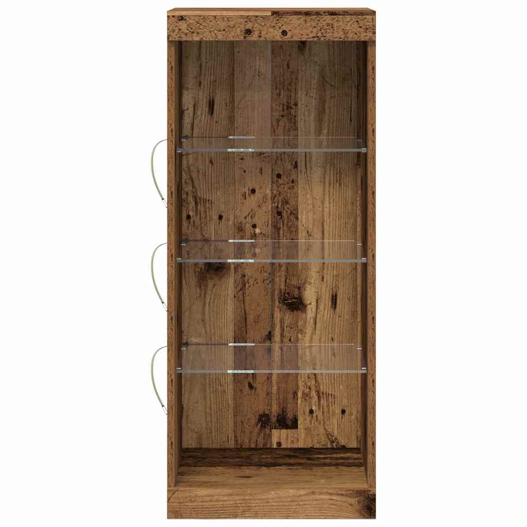 LED sideboard Gammelt tre 41 x 37 x 100 cm Konstruert tre