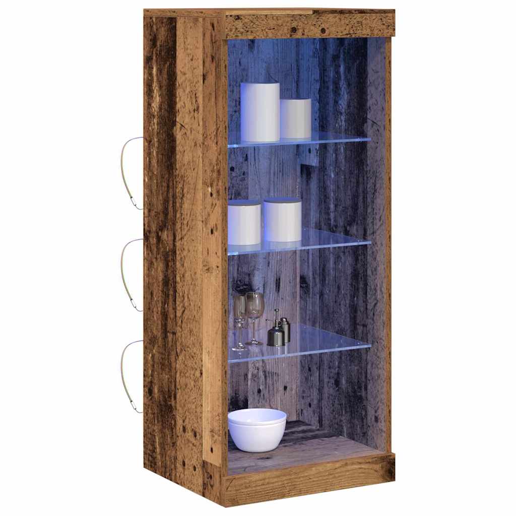 LED sideboard Gammelt tre 41 x 37 x 100 cm Konstruert tre
