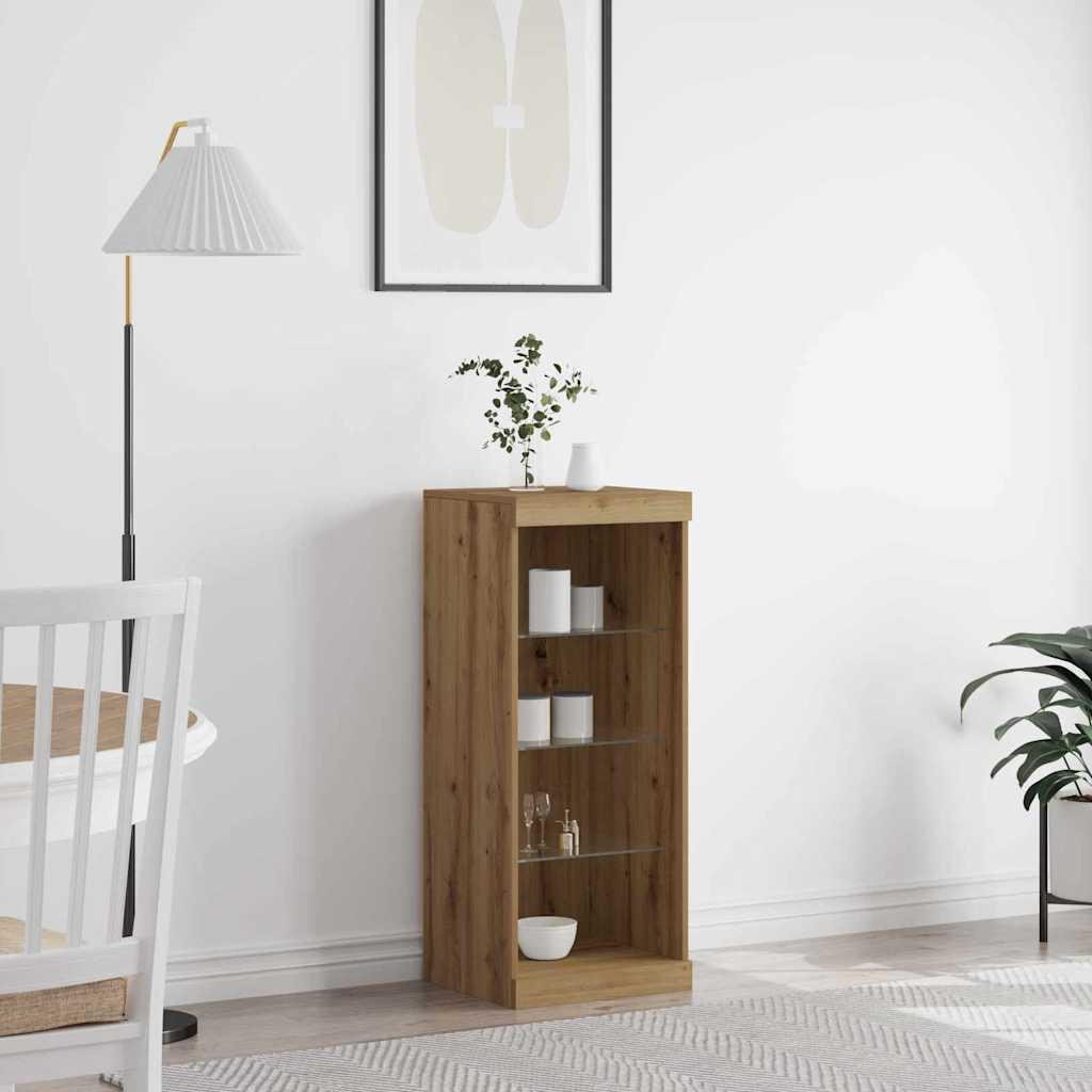 LED sideboard Artisan Eik 41 x 37 x 100 cm Konstruert tre