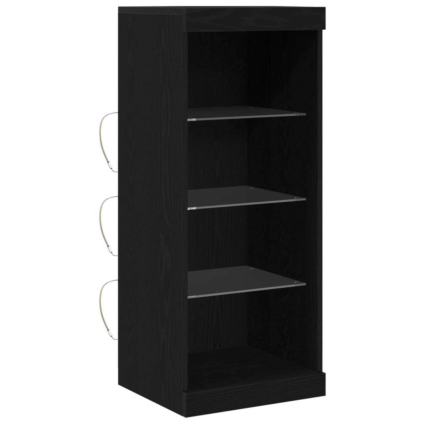 LED sideboard Svart Eik 41 x 37 x 100 cm Konstruert tre