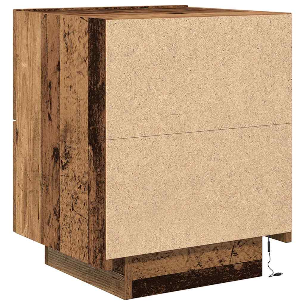 Nattbordskap 2 pcs Gammelt tre 45 x 40 x 55 cm Konstruert tre