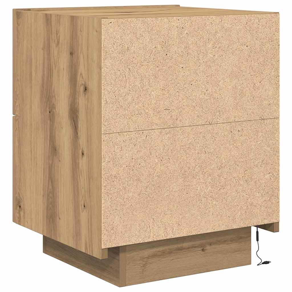 Nattbordskap 2 pcs Artisan Eik 45 x 40 x 55 cm Konstruert tre