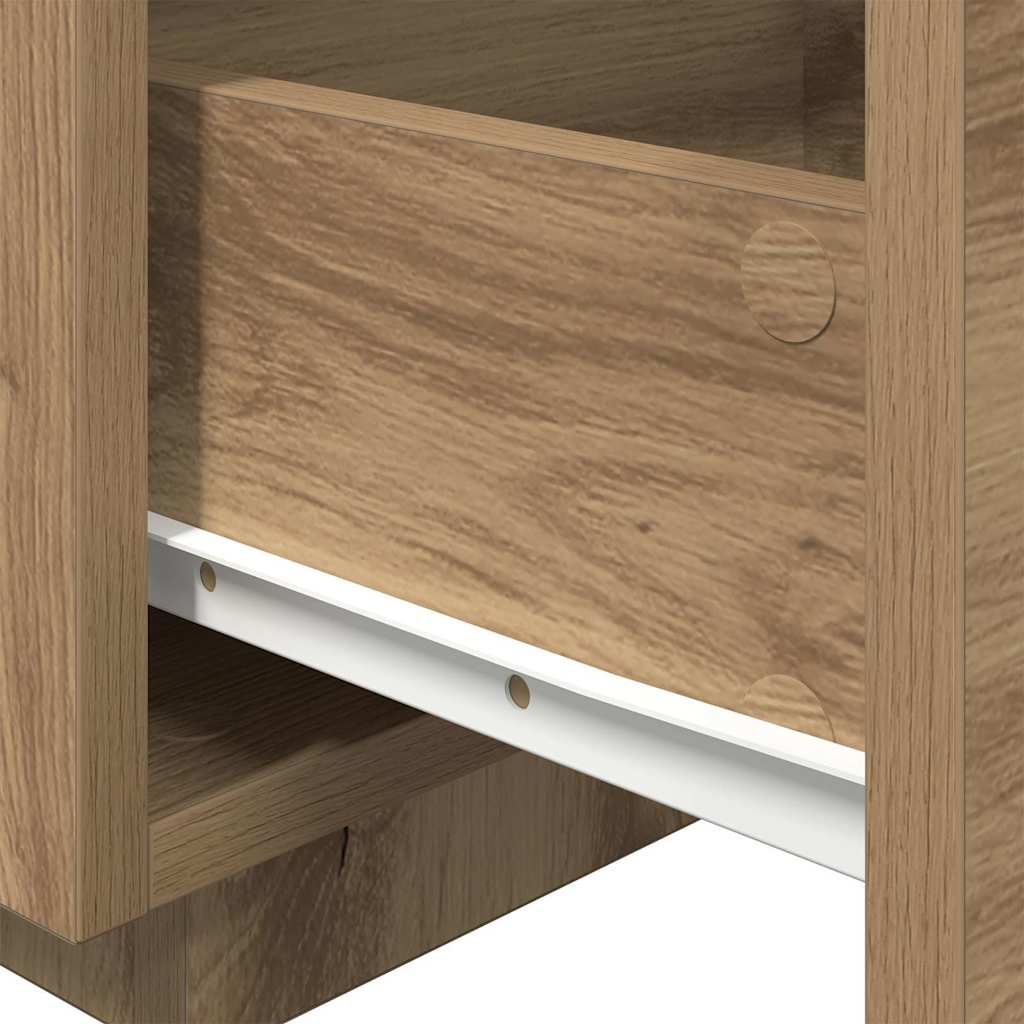 Nattbordskap 2 pcs Artisan Eik 40 x 39 x 37 cm Konstruert tre