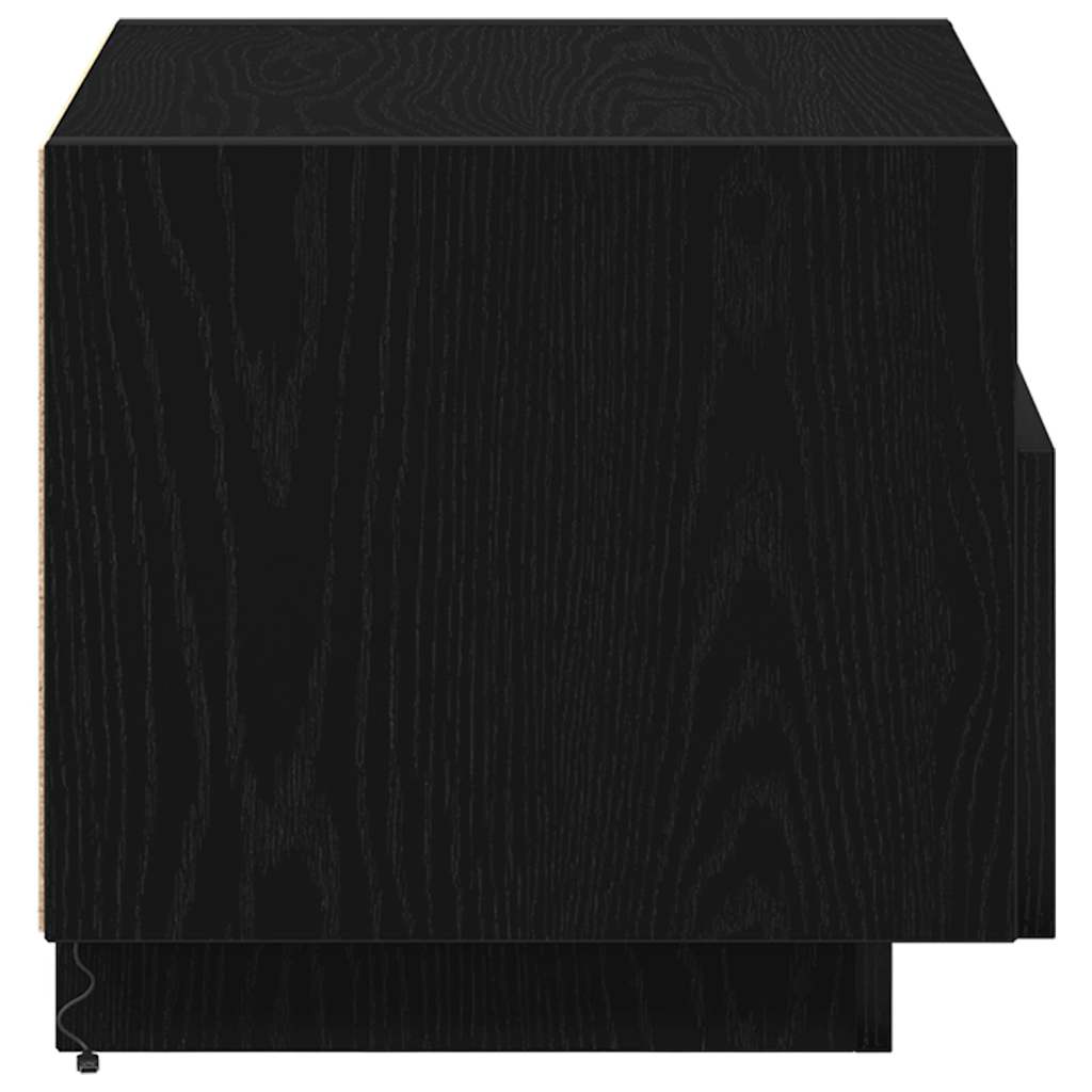Nattbordskap 2 pcs Svart Eik 40 x 39 x 37 cm Konstruert tre