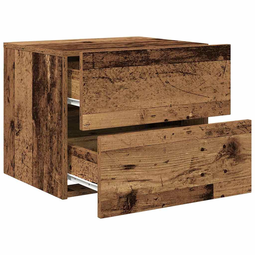 Nattbordskap 2 pcs Gammelt tre 50 x 39 x 41 cm Konstruert tre