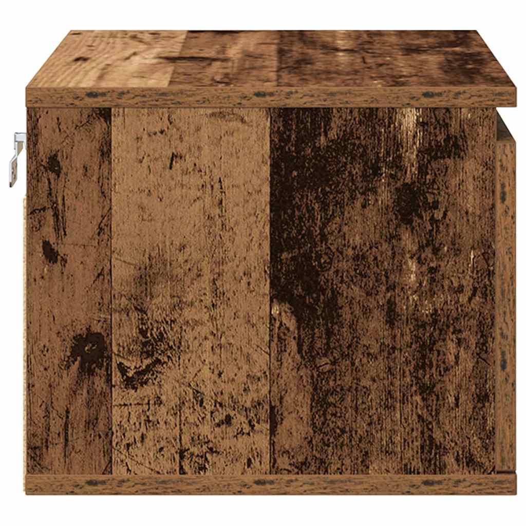 Vegghengt nattbord Gammelt tre 50 x 36 x 30 cm Konstruert tre