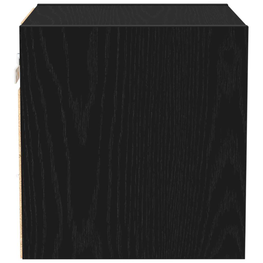 LED Vegg Kveldsbord Cabinet Veggmontert Svart 30 x 28,5 x 30 cm