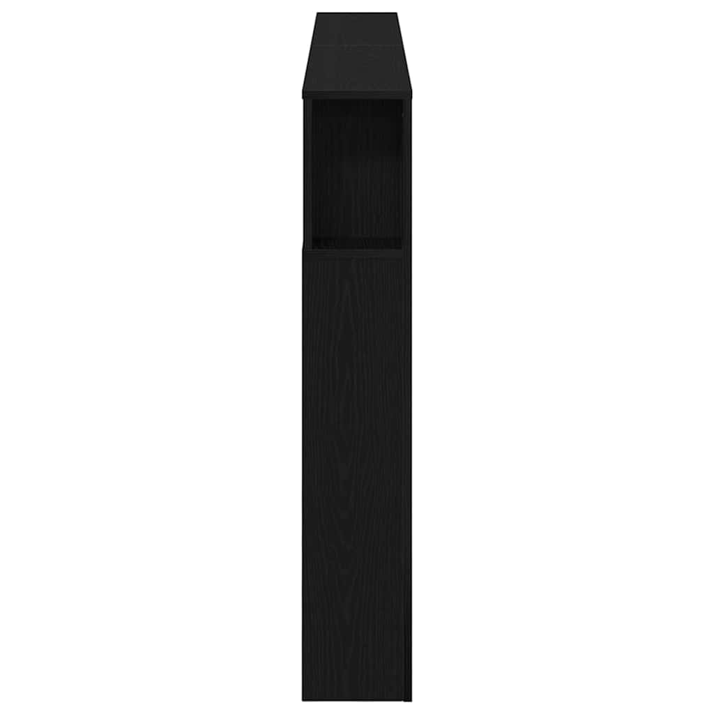 LED Hodegavl Svart Eik 180 x 18,5 x 103,5 cm Konstruert tre