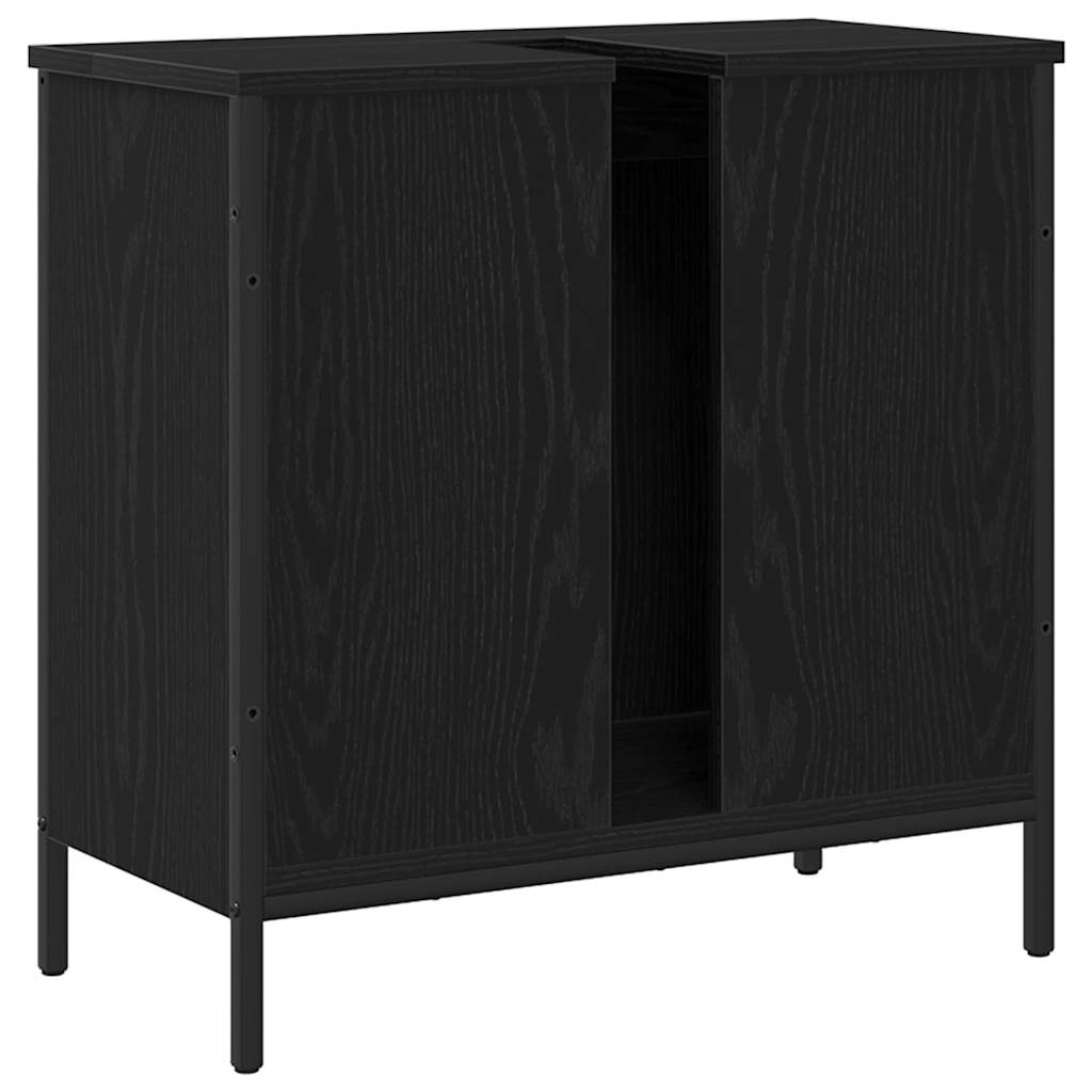 Baderomsvaskeskap Svart Eik 60 x 30 x 60 cm Konstruert tre