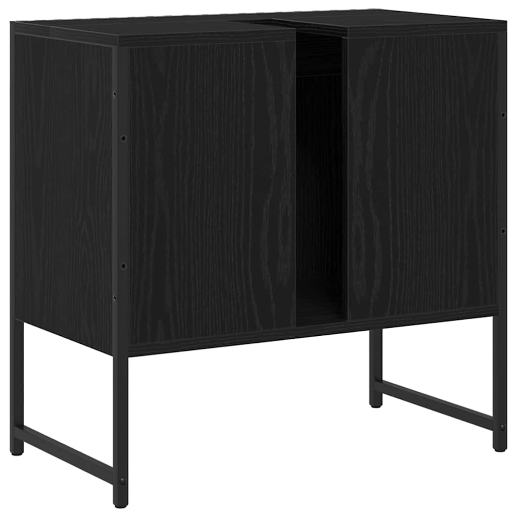 Baderomsvaskeskap Svart Eik 60 x 30 x 60 cm Konstruert tre