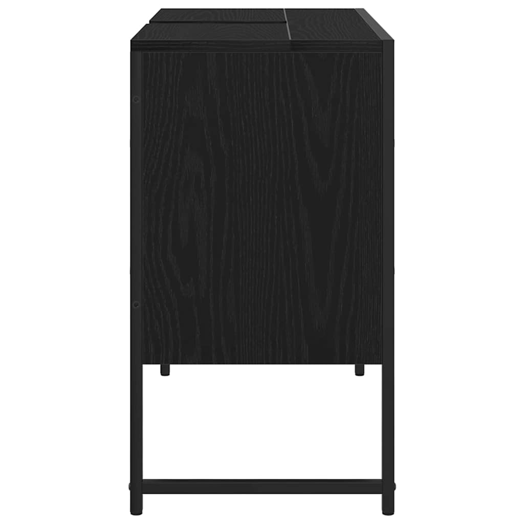 Baderomsvaskeskap Svart Eik 80 x 30 x 60 cm Konstruert tre