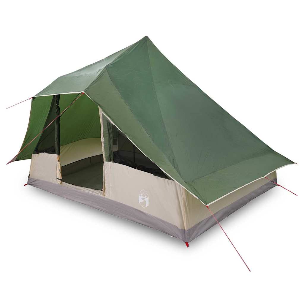 Tipi telt med tak med lagring grønn 364 x 281 x 257 cm taft